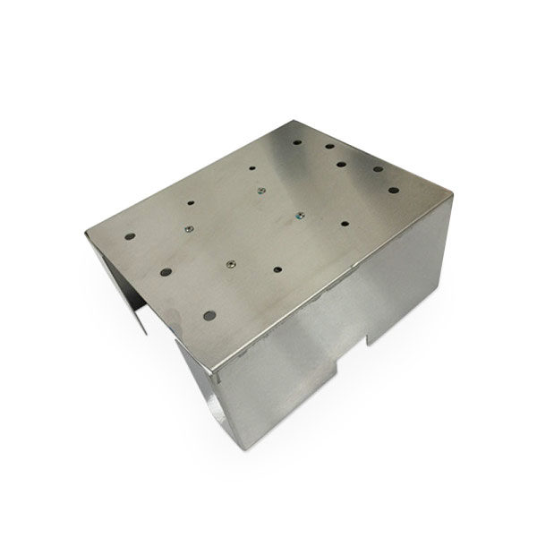 Stainless steel heat shield for Green Mountain Grills Trek and DC models, featuring multiple holes for ventilation and mounting.