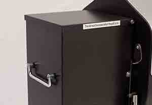 Pellet hopper of Green Mountain Grills TREK model, showcasing 9 lb pellet capacity and robust design for efficient wood-fired cooking.