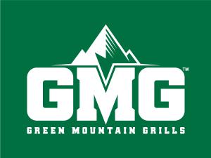 GMG-LOGO-MONO-GRN GMG logo featuring mountain graphic and text "GREEN MOUNTAIN GRILLS" on green background, representing brand identity for authorized dealers and marketing resources.