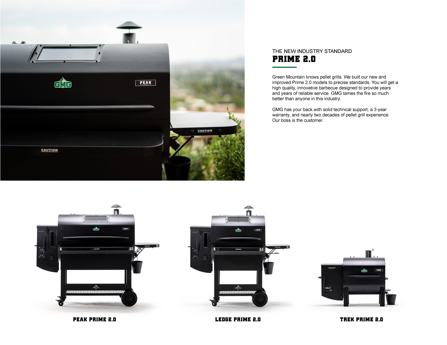 Green Mountain Grills Prime 2.0 series showcasing innovative wood pellet grills for outdoor cooking enthusiasts.