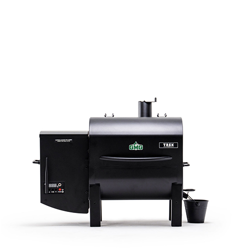 Black Green Mountain Grills TREK smoker with digital control panel and side access door, showcasing essential features for new grill owners.